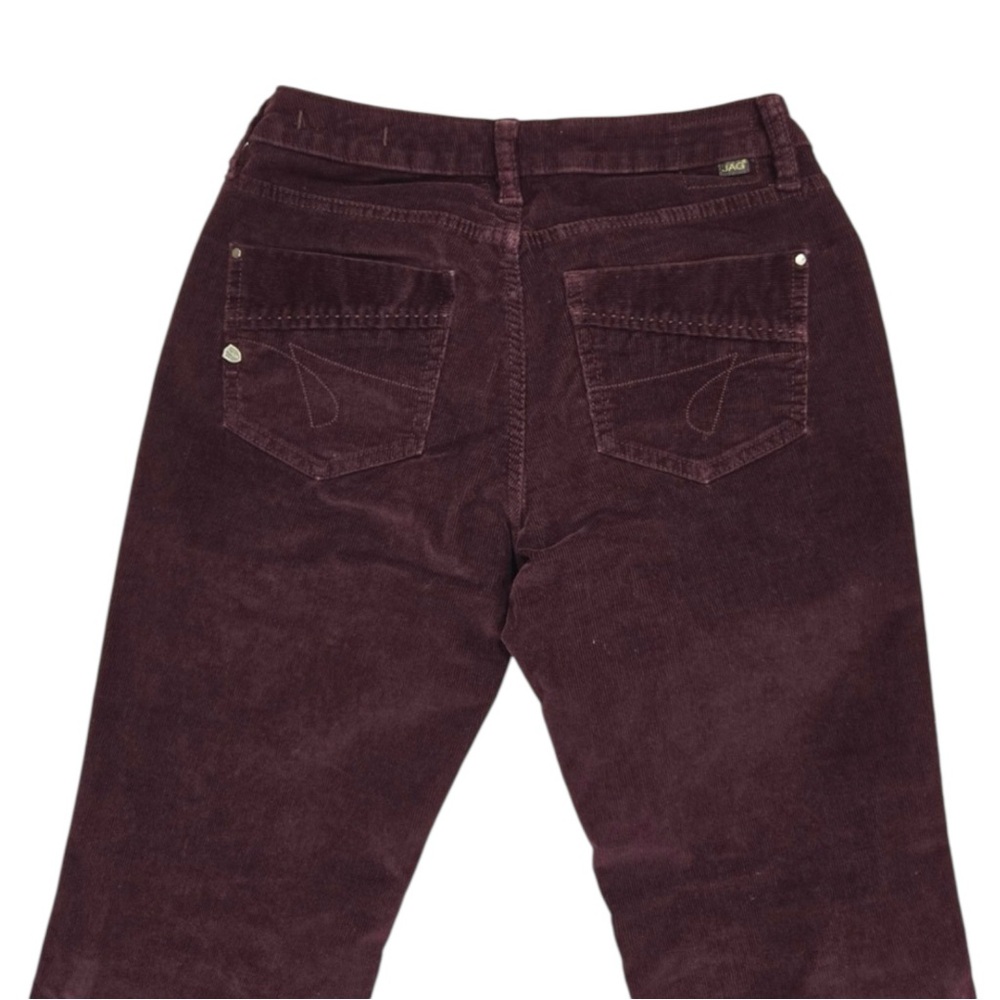 JAG Low Rise Boot Leg Stretch Corduroy Pants in Dark Burgundy Size 10 - Picture 8 of 12